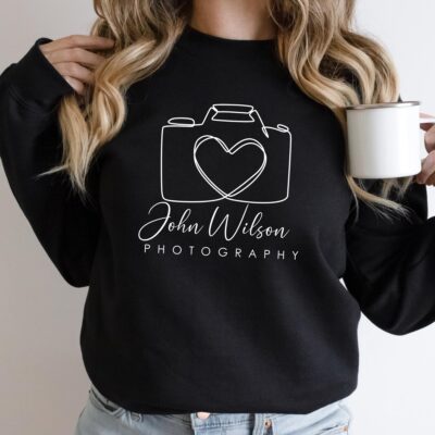 Photographer Camera Logo Valentine Custom Sweatshirt