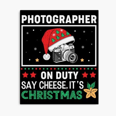 Christmas Photographer On Duty Cheese Poster