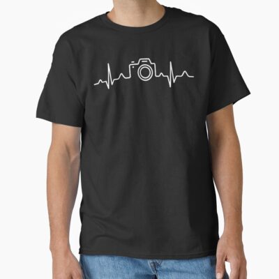 Camera Heartbeat Photography Life Design T-shirt