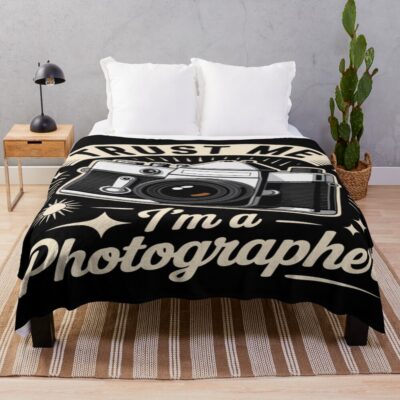 Trust Me I Am Photographer Throw Blanket