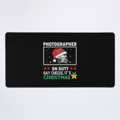 Christmas Photographer On Duty Cheese Mouse Pad