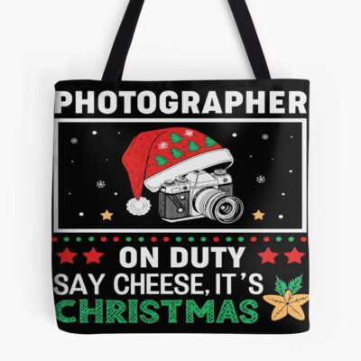 Christmas Photographer On Duty Cheese Tote Bag